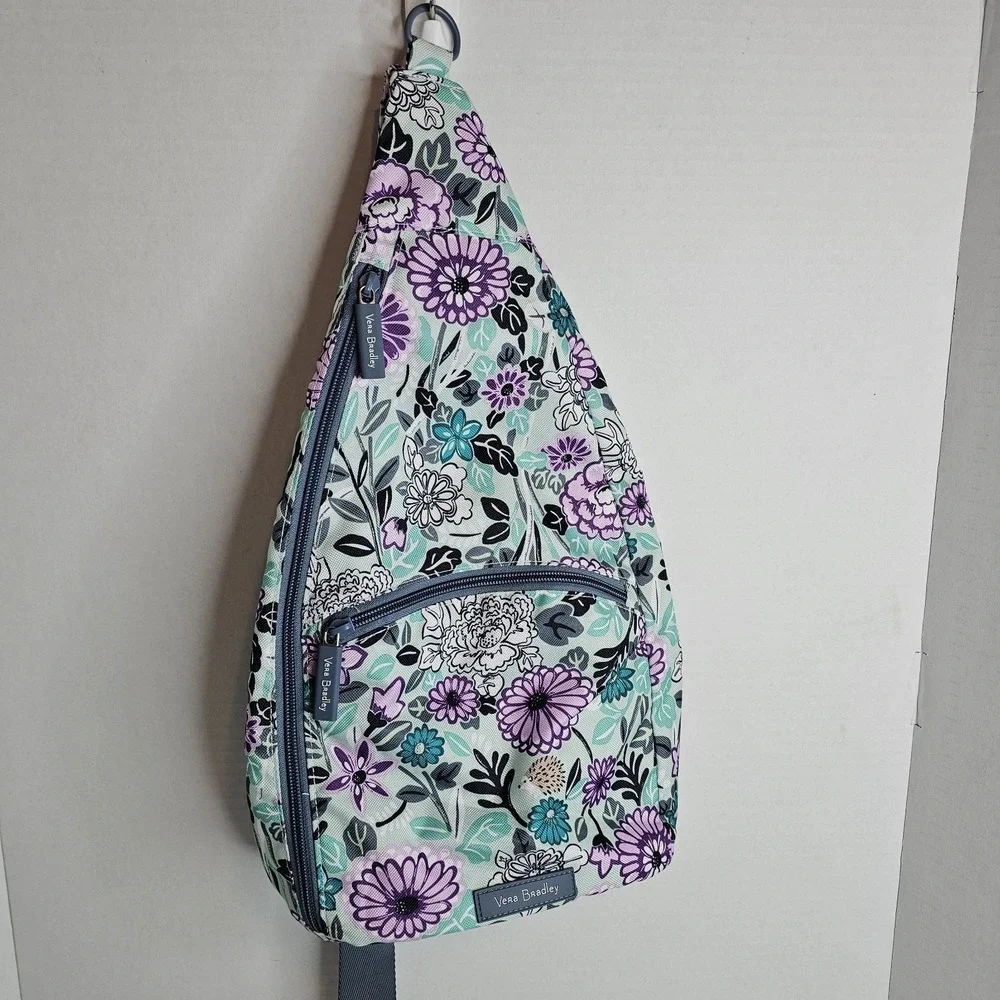 Vera Bradley Essential Sling Backpack Bag Penelope's Garden Floral Multicolor M